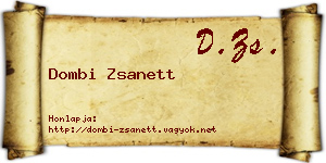 Dombi Zsanett névjegykártya